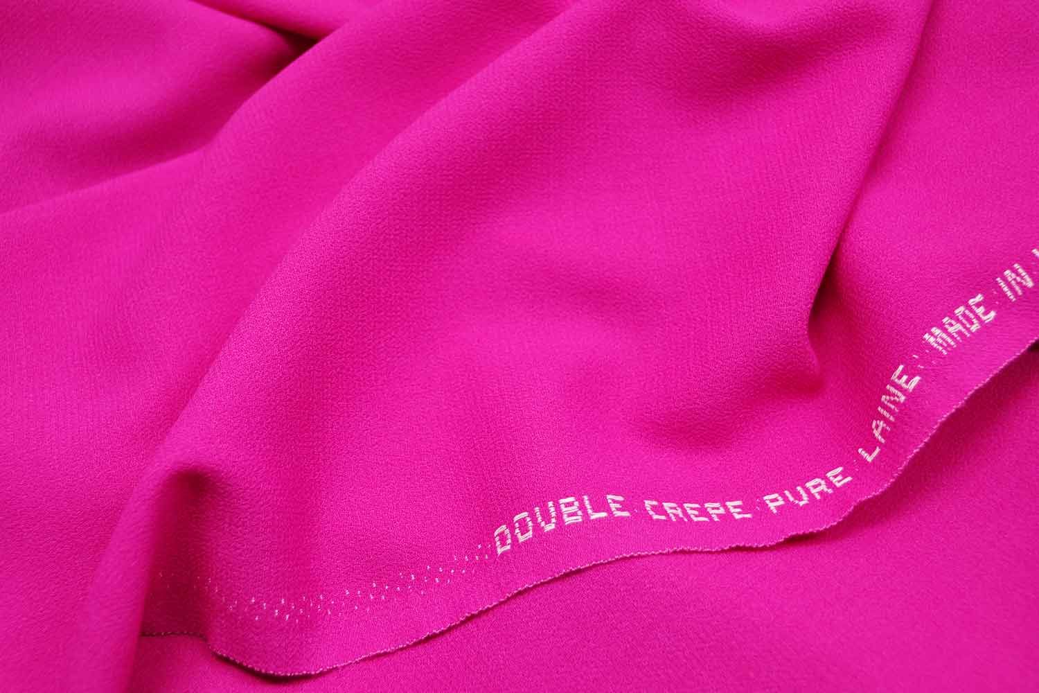 Double Crepe Schurwoll Stoff pink